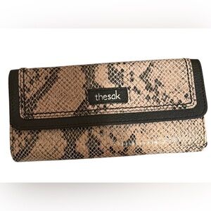 The Sak Iris Flap Snakeskin Leather tri-fold checkbook Wallet